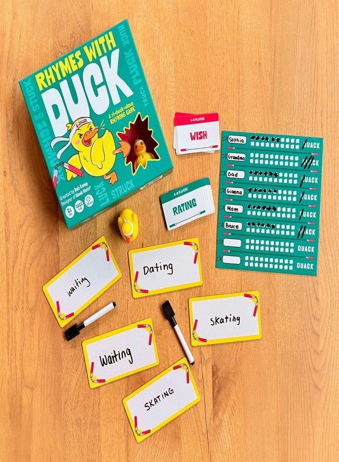 Gray Matters Games لعبة Gray Matters Games Rhymes with Duck اللوحية - لعبة كلمات ممتعة للعائلات والحفلات - Image 2